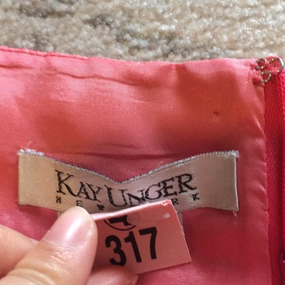 Kay Unger sleeveless beaded and floral dress - Picture 5 of 7